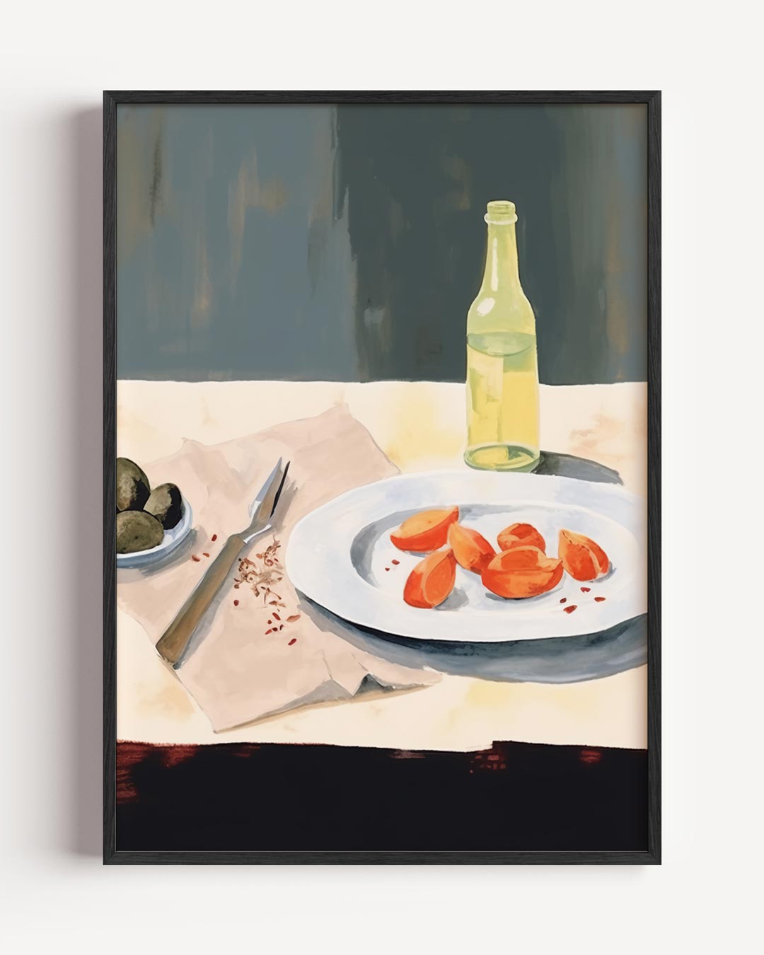 Mediterrane Tafelsfeer – elegante portret poster als wanddecoratie