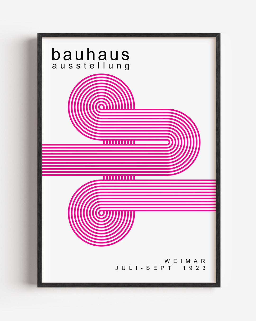 Lijnen en cirkel – staande Bauhaus poster als wanddecoratie
