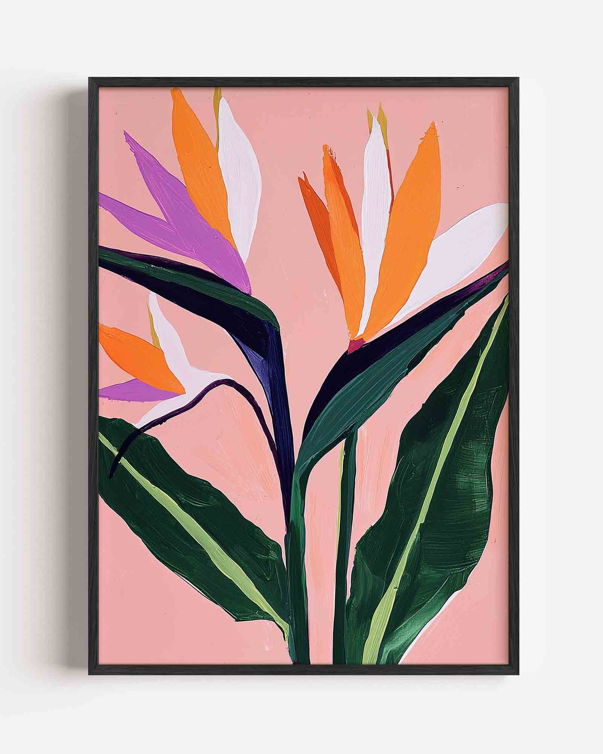 Paradijsvogelbloem – jungle portret poster als wanddecoratie