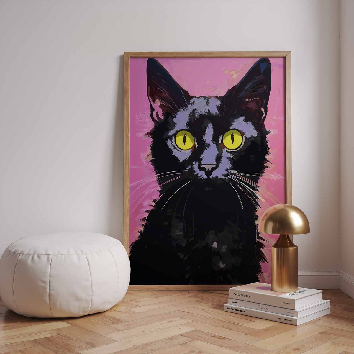 Stijlvolle Kattenposter – staande zomer wanddecoratie van WallArtistic