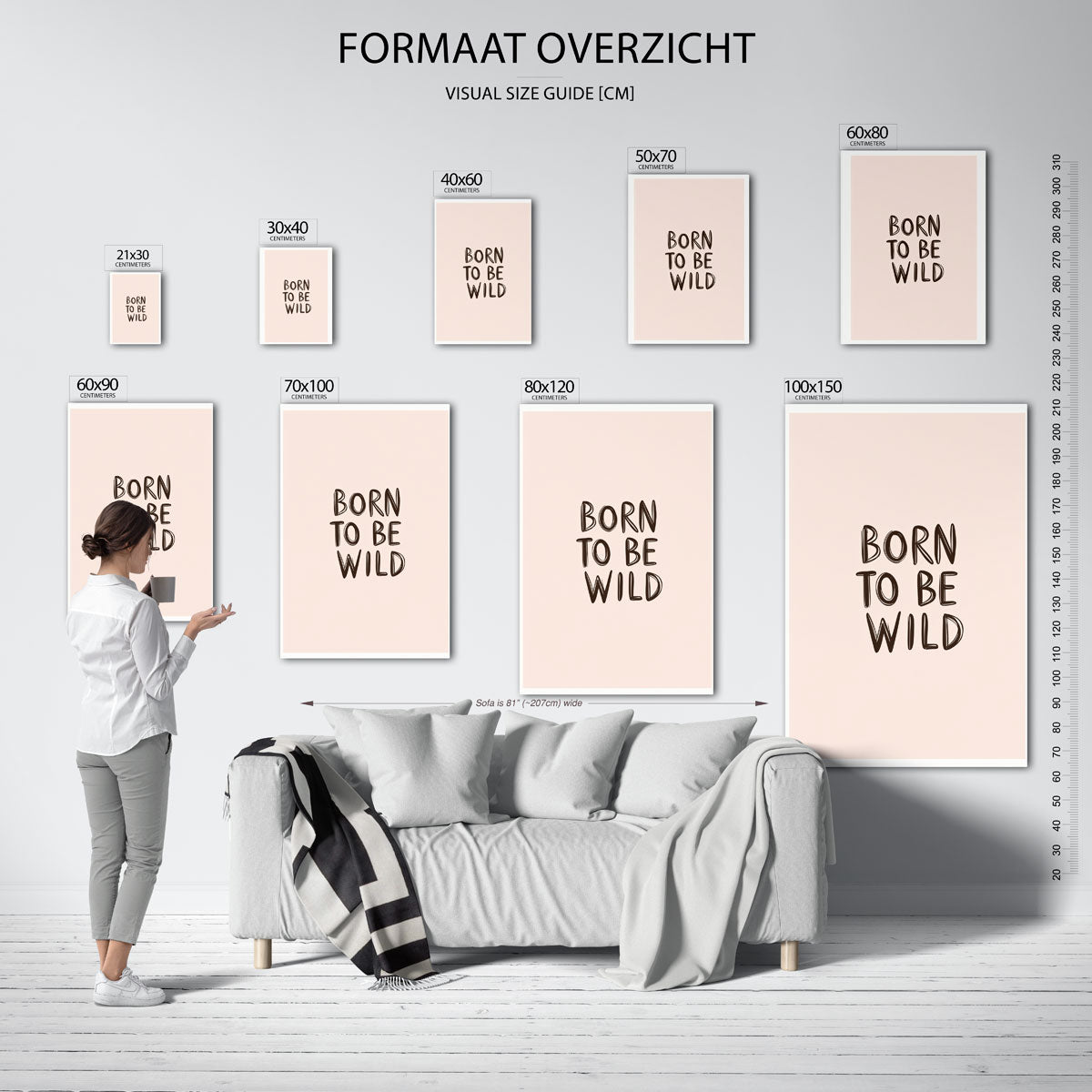 Born to be wild – staande muurposter voor de kinderkamer