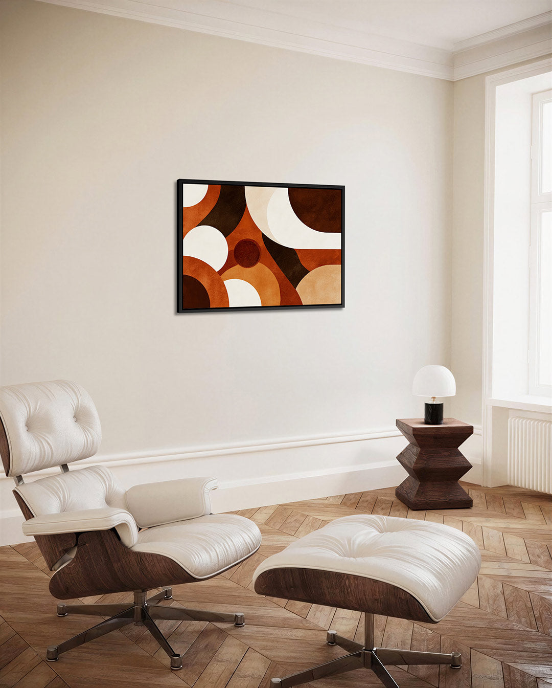 Organische vormen compositie – Cirkels – alternatieve weergave van het kunstwerk