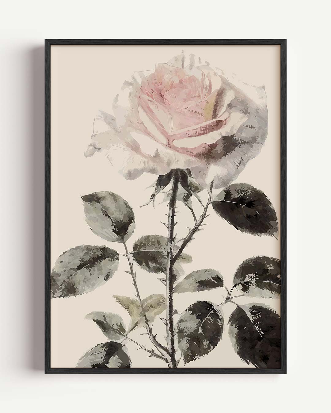 Romantische Rozenposter – paas portret poster als wanddecoratie