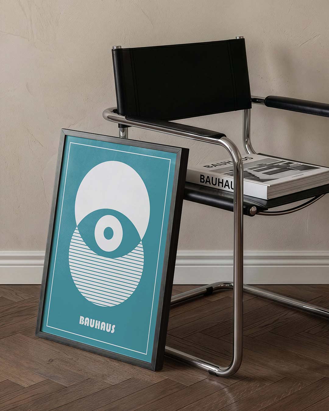 Cirkelstructuur – staande Bauhaus poster voor aan de muur