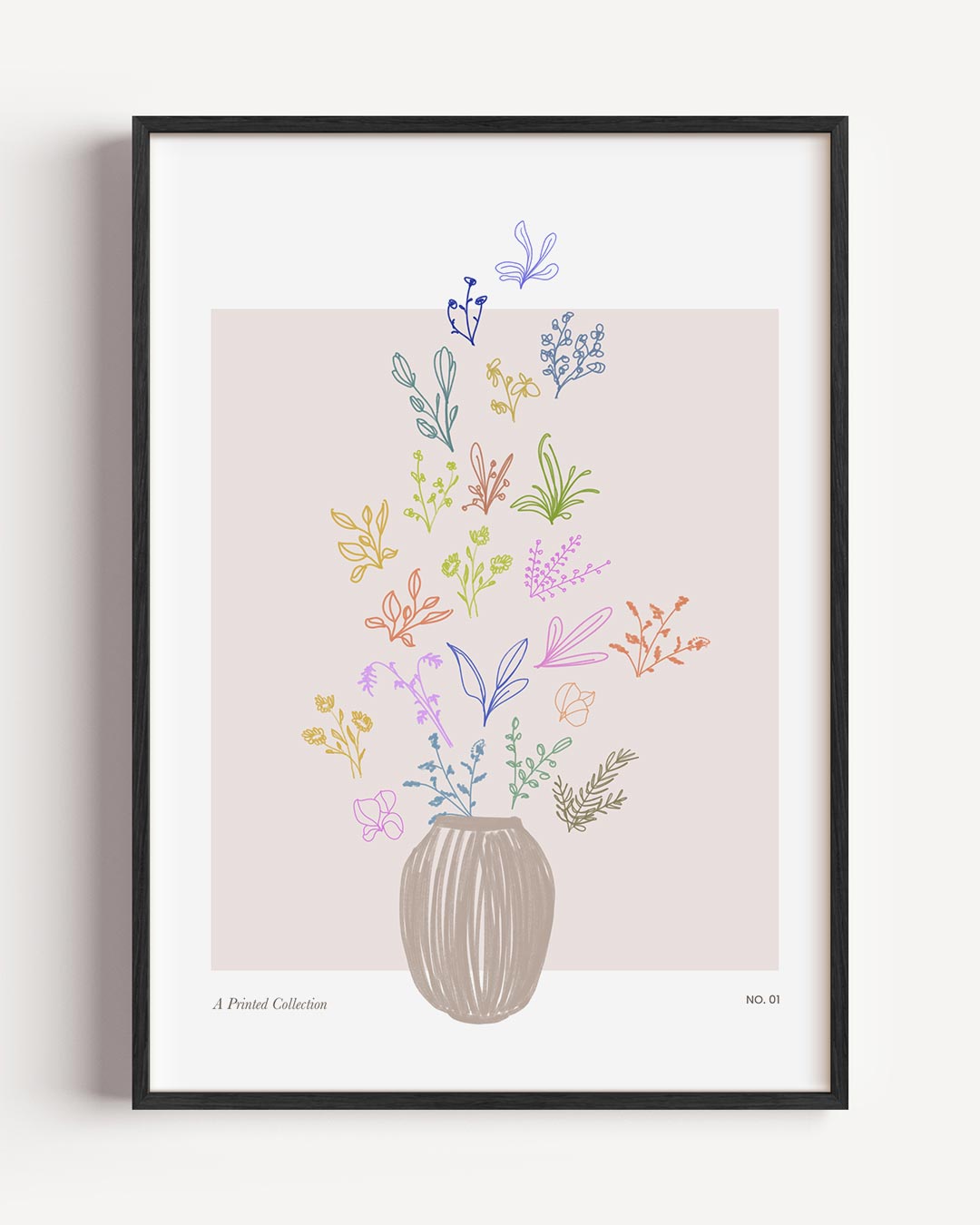Kleurrijke Bloemenvaas – bloemen portret poster als wanddecoratie