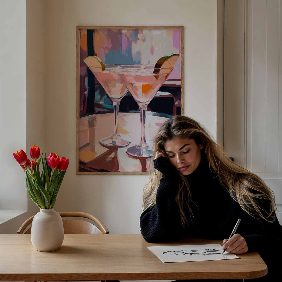 Cocktail Avond Vibes – keuken portret poster, afbeelding 7
