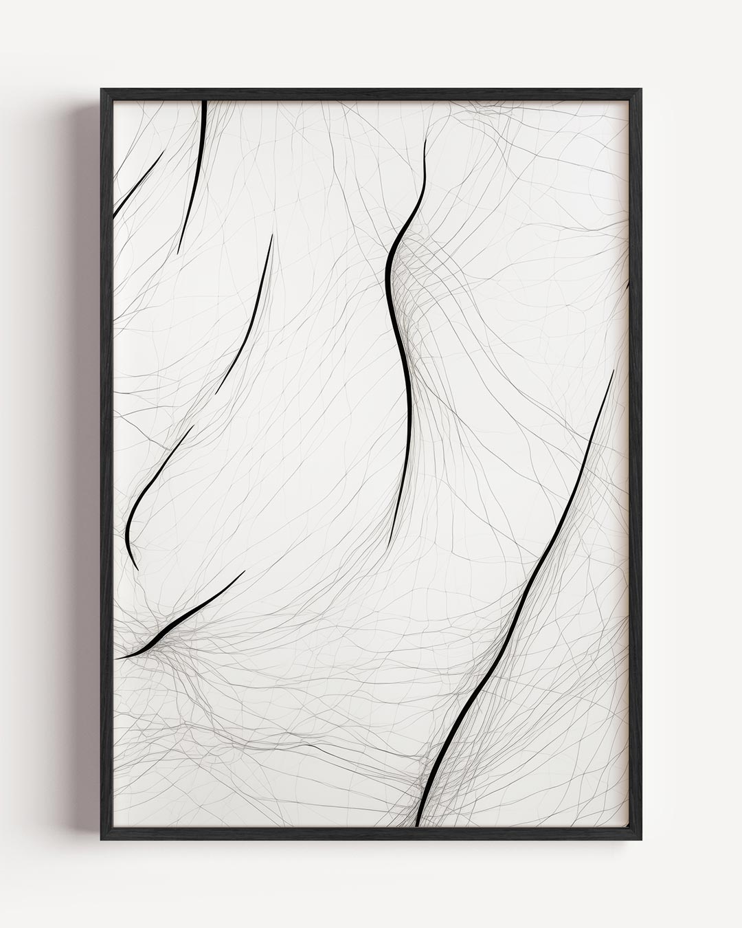 Minimalistische Lijnkunst – textuur portret poster als wanddecoratie