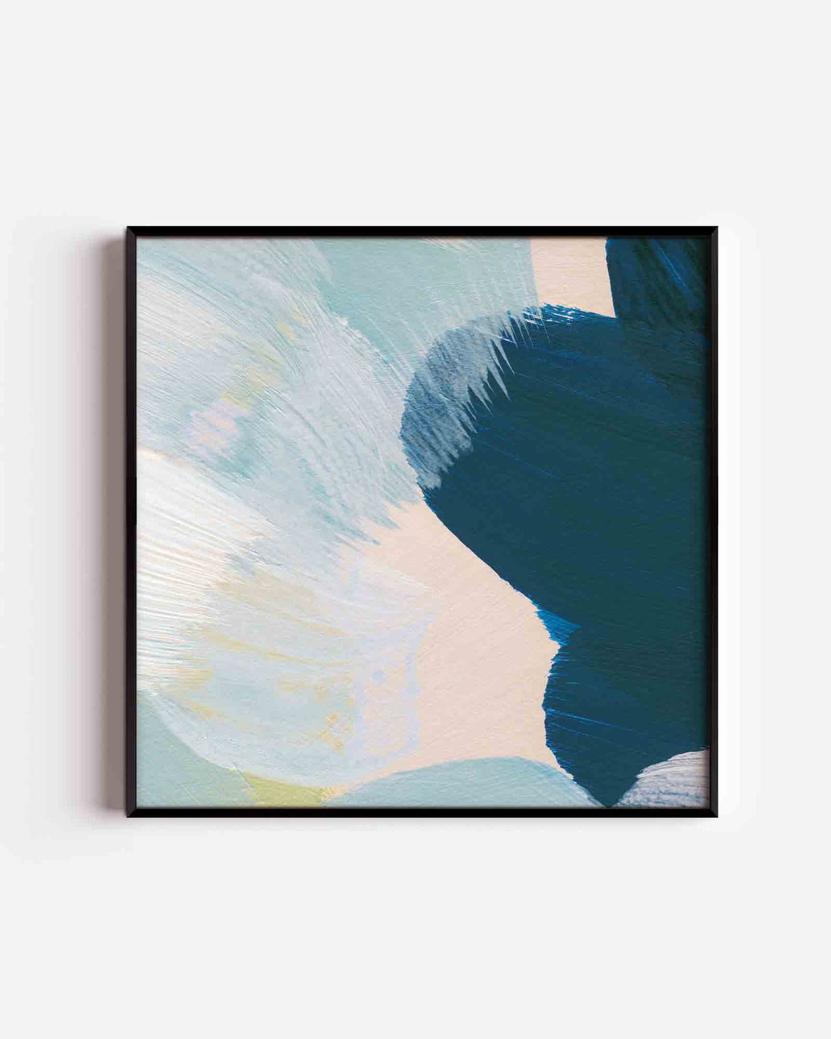 Abstracte penseelstreken – schilderkunst vierkante poster als wanddecoratie