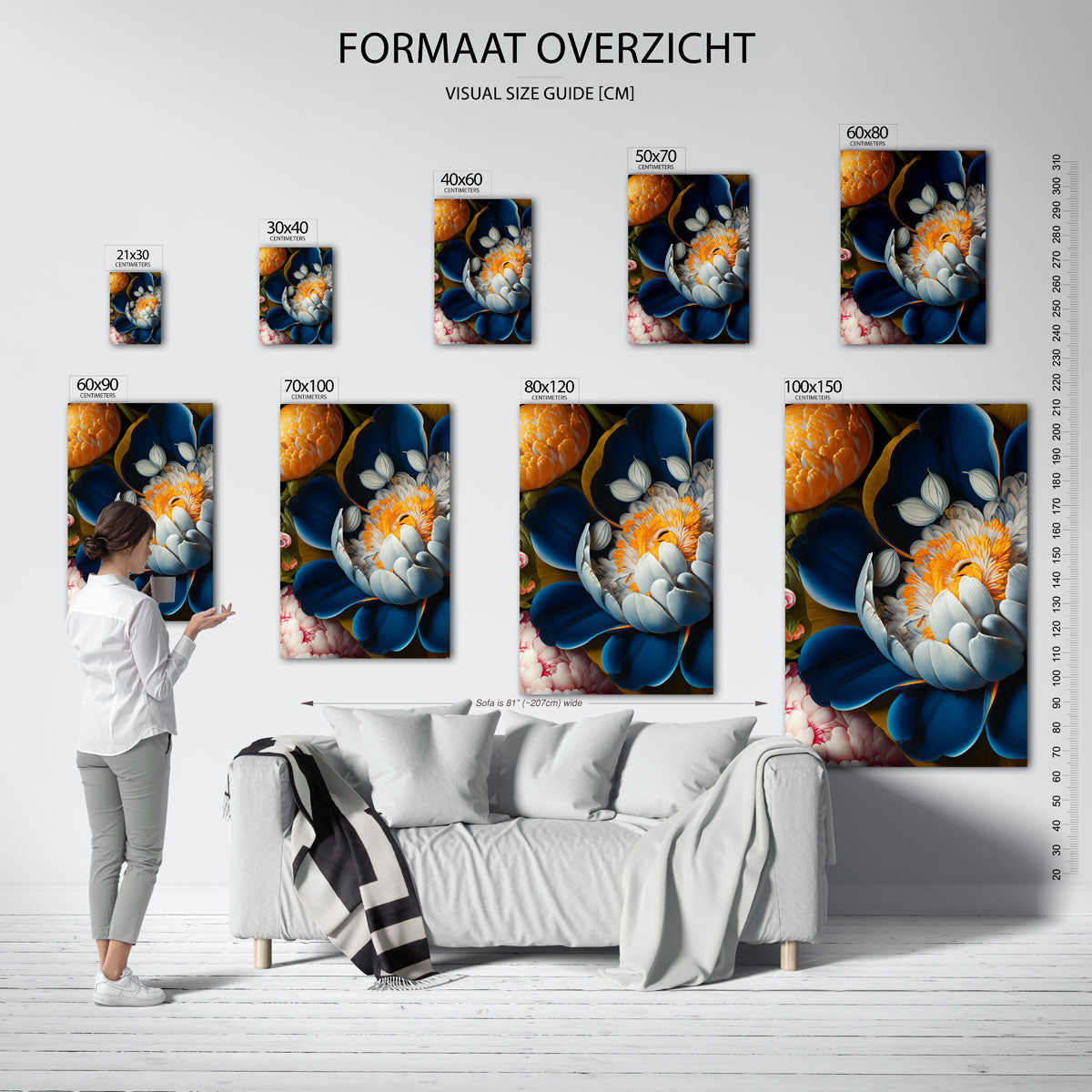 Bloemenpracht – staande muurposter met bloemen