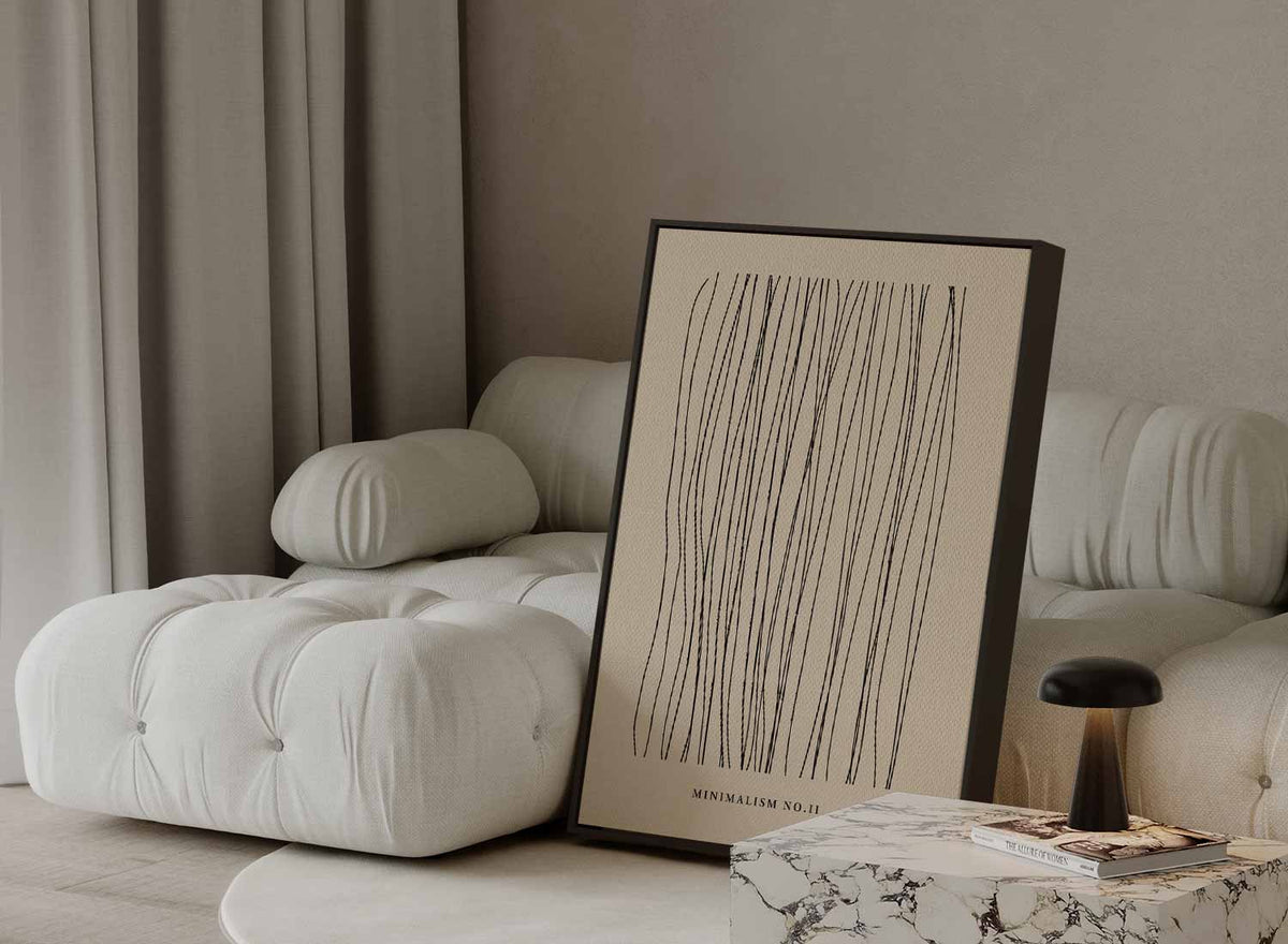 Minimalisme No. II Wanddecoratie – staande wandkunst voor woonkamer of interieur