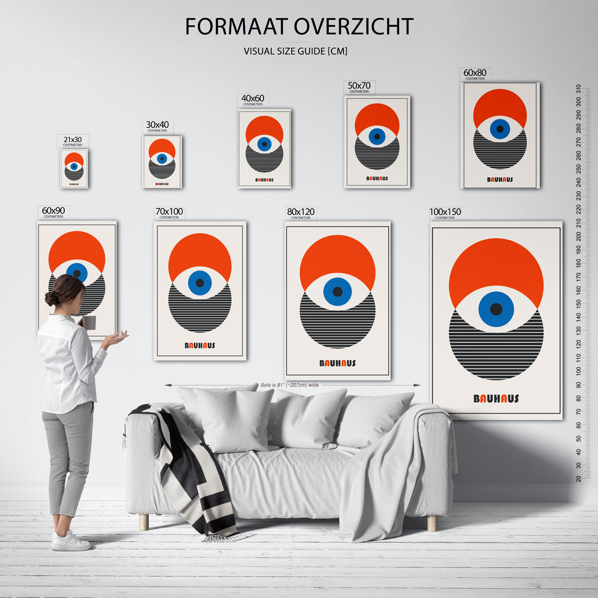 Vorm en kleur – Bauhaus poster als geometrische wanddecoratie