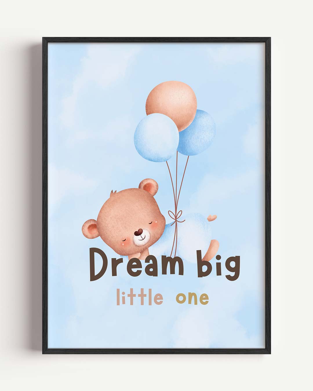 Droom Groot Kinderkamer – kids portret poster als wanddecoratie
