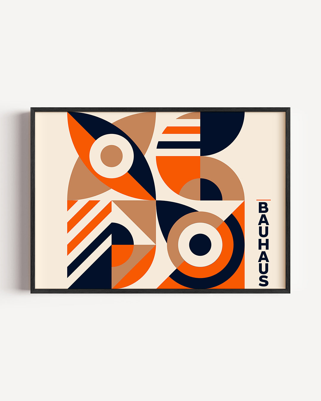 Vormen en vlakkenspel – liggende Bauhaus poster als wanddecoratie