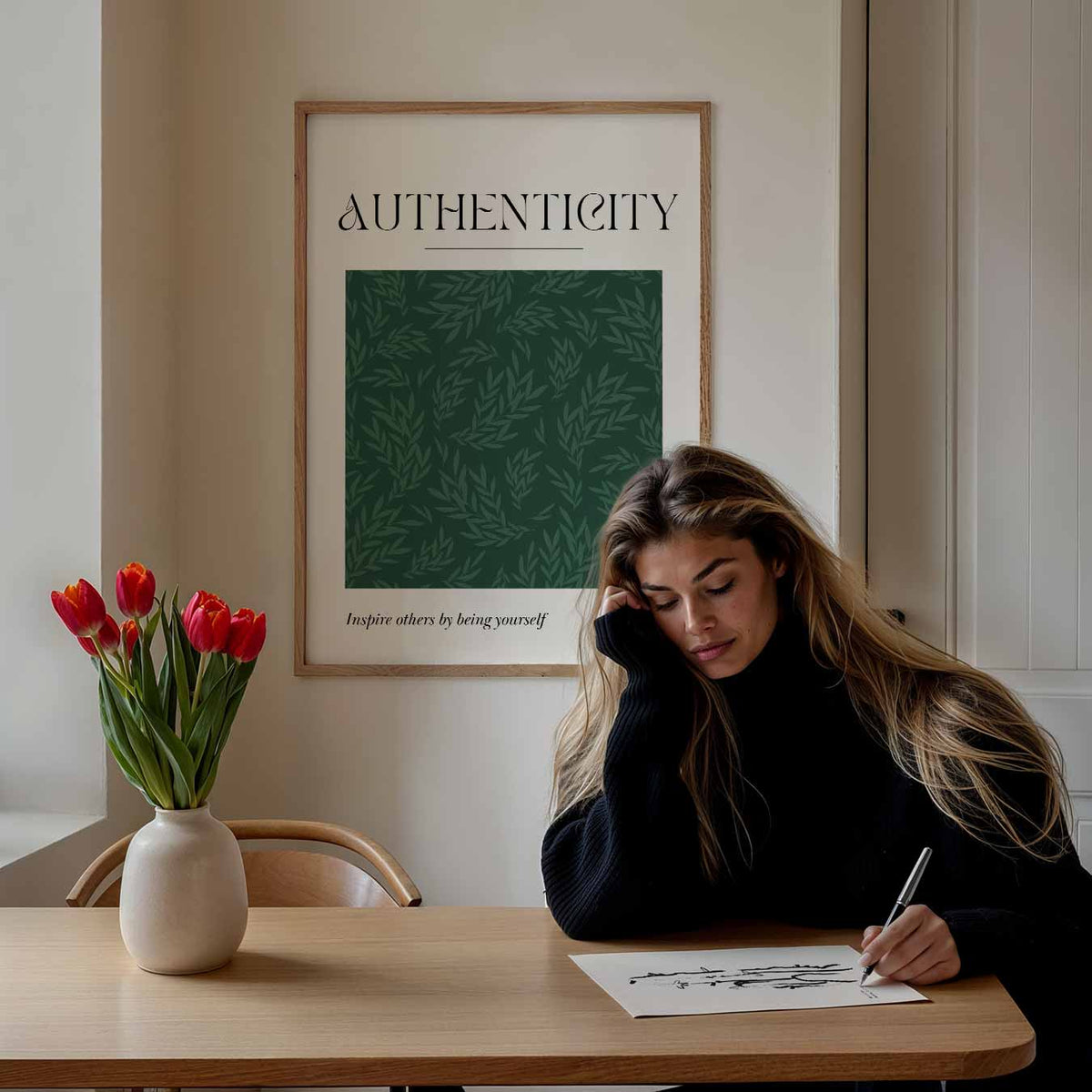 Authentiek Groene Bladeren – quotes portret poster, afbeelding 7