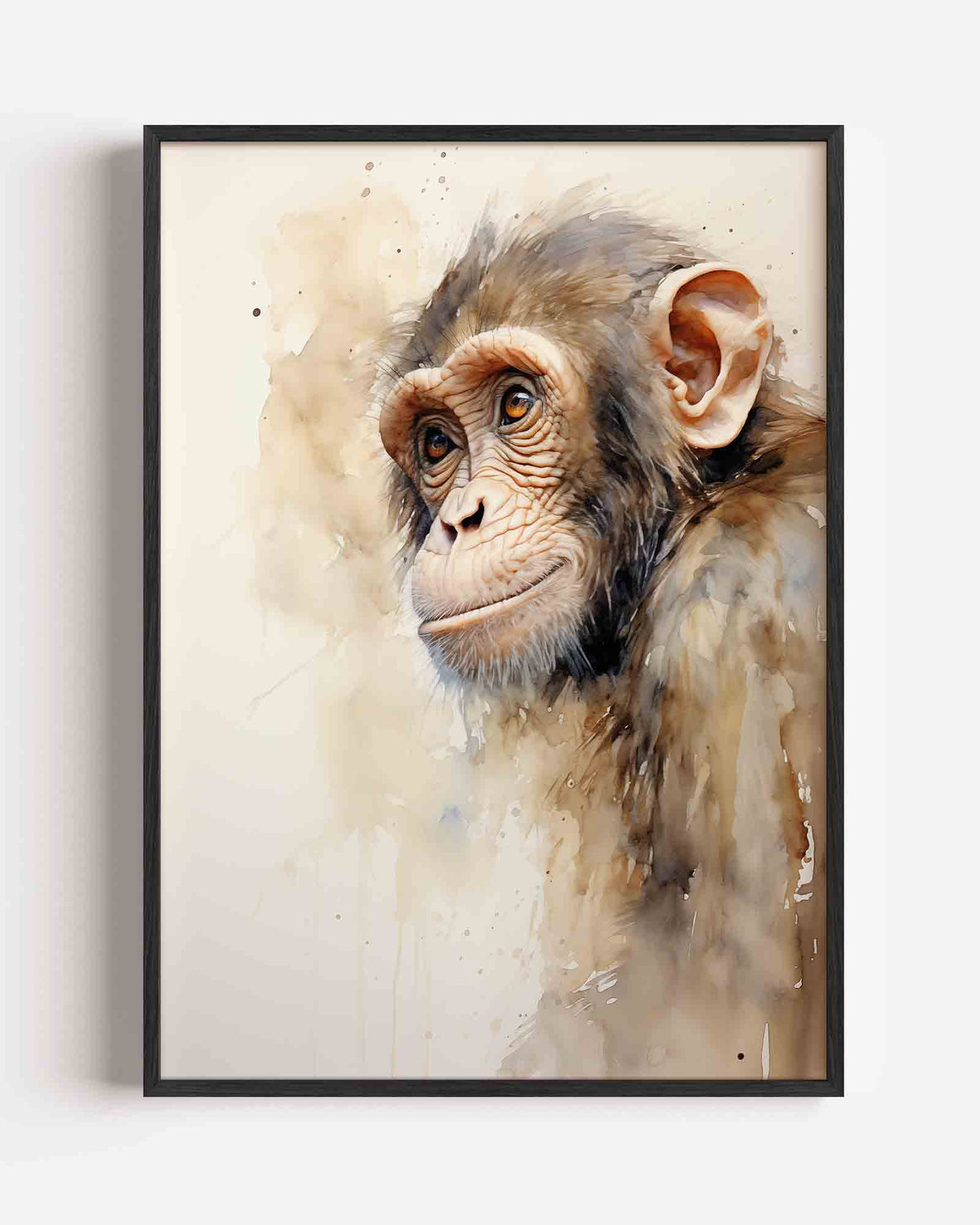 Aap portret – jungle portret poster als wanddecoratie