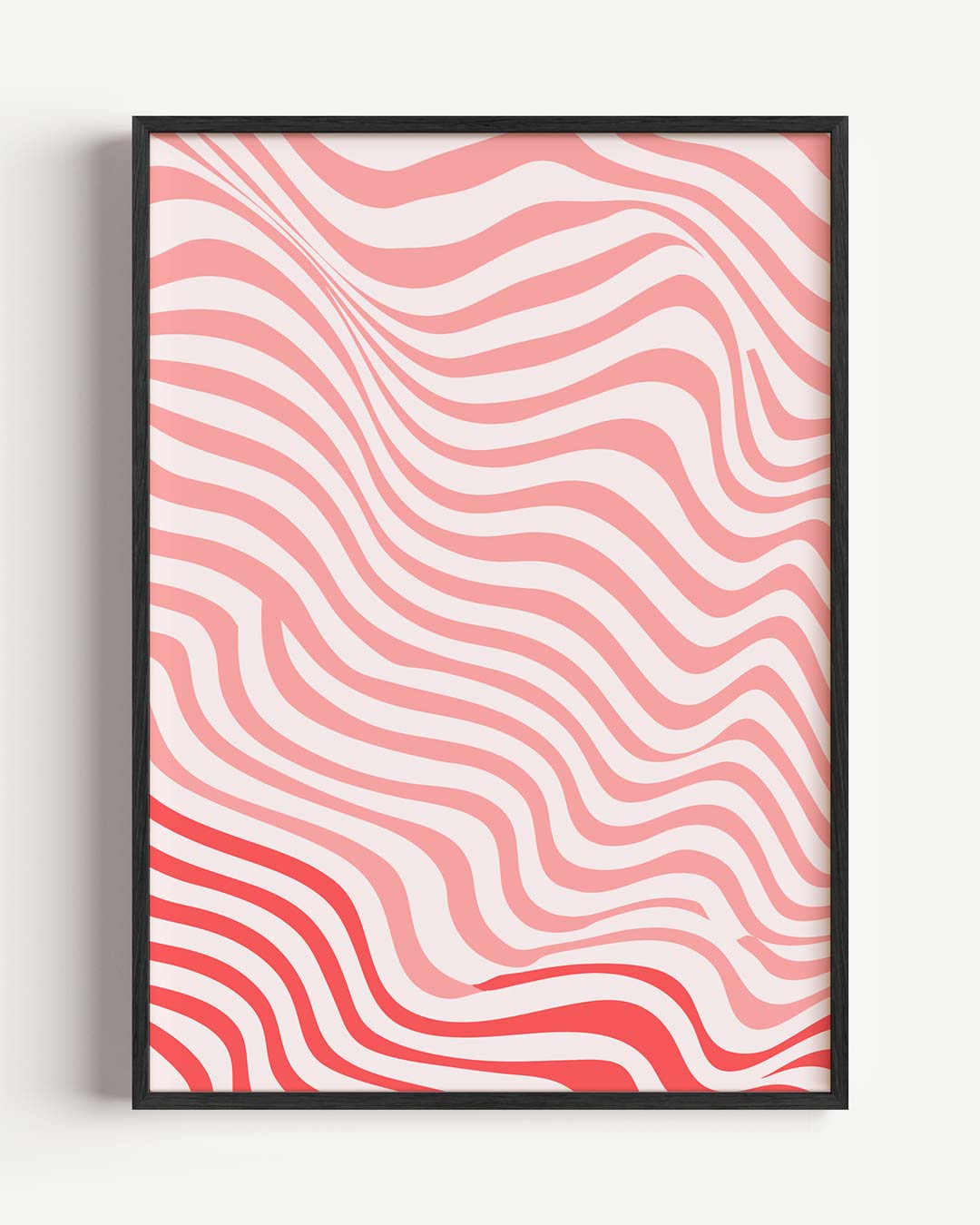 Vrolijke Golfpatronen – kleurrijke abstracte portret poster als wanddecoratie