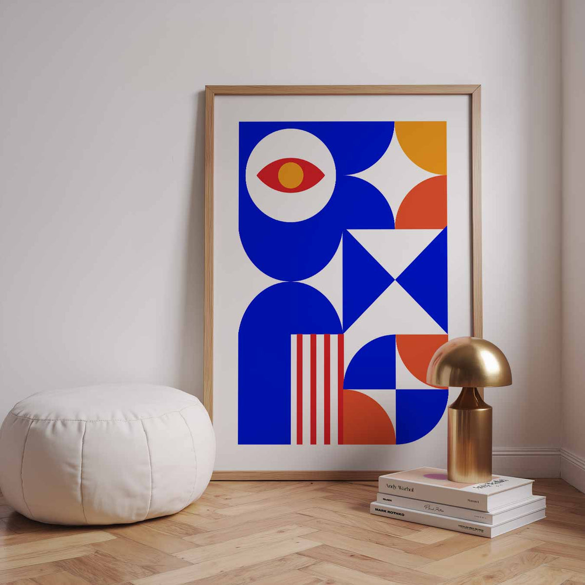 Retro Geometrische Kunstposter – dieren poster in staand formaat