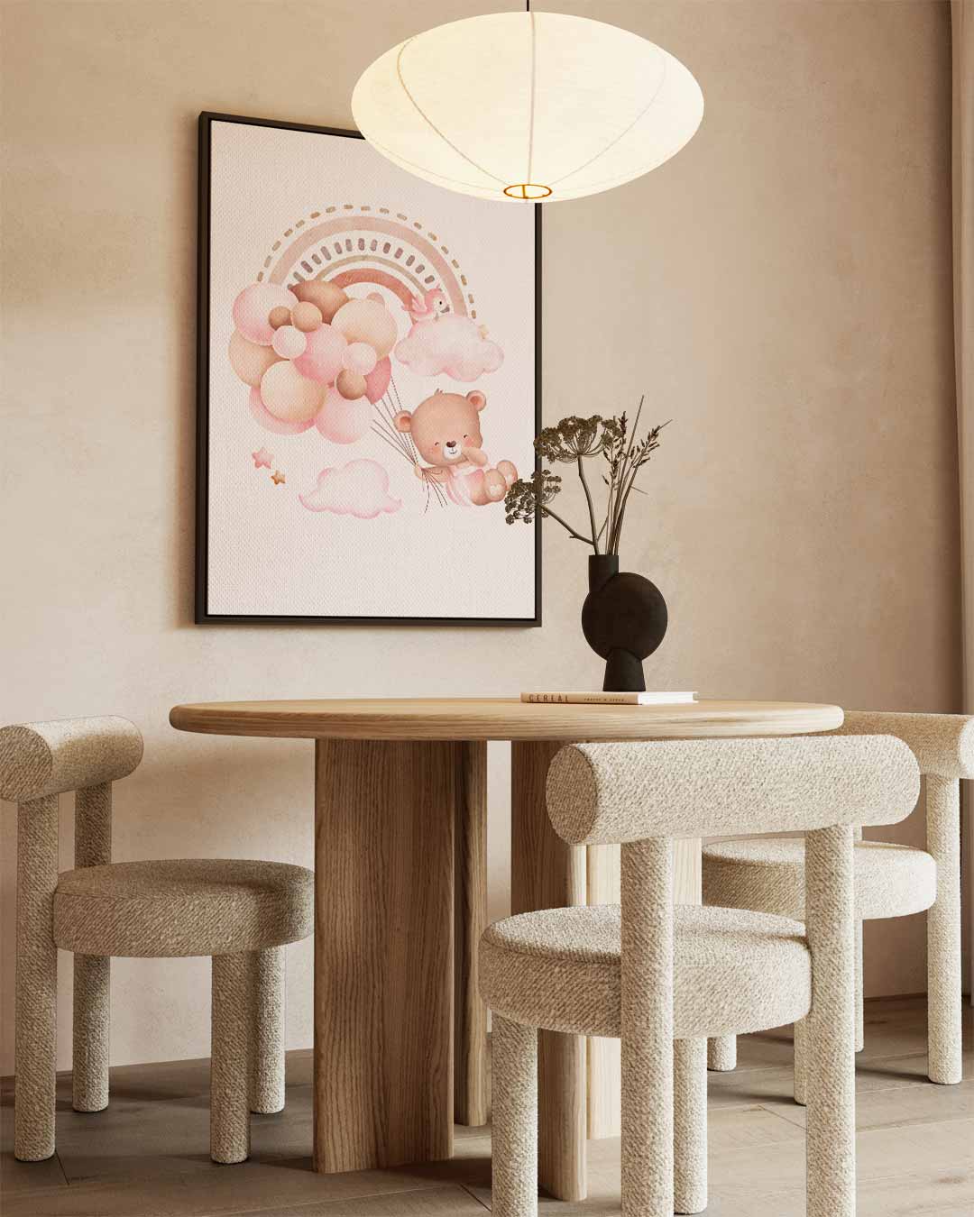 Dromerig Beertje in de Wolken – staand kunstwerk voor modern interieur