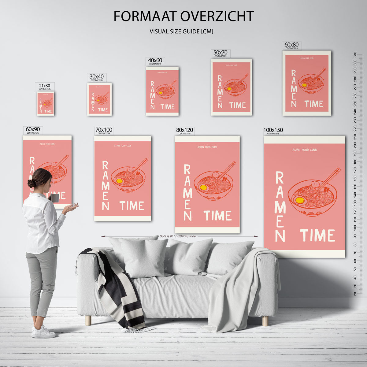 Ramen time – staande muurposter met Aziatische uitstraling