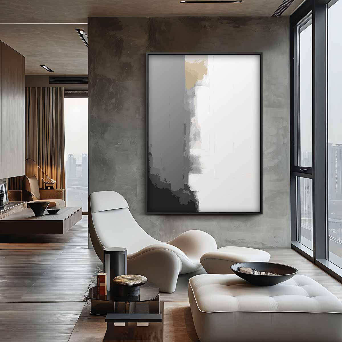 Mystieke Grijstinten – canvas wanddecoratie in portret formaat