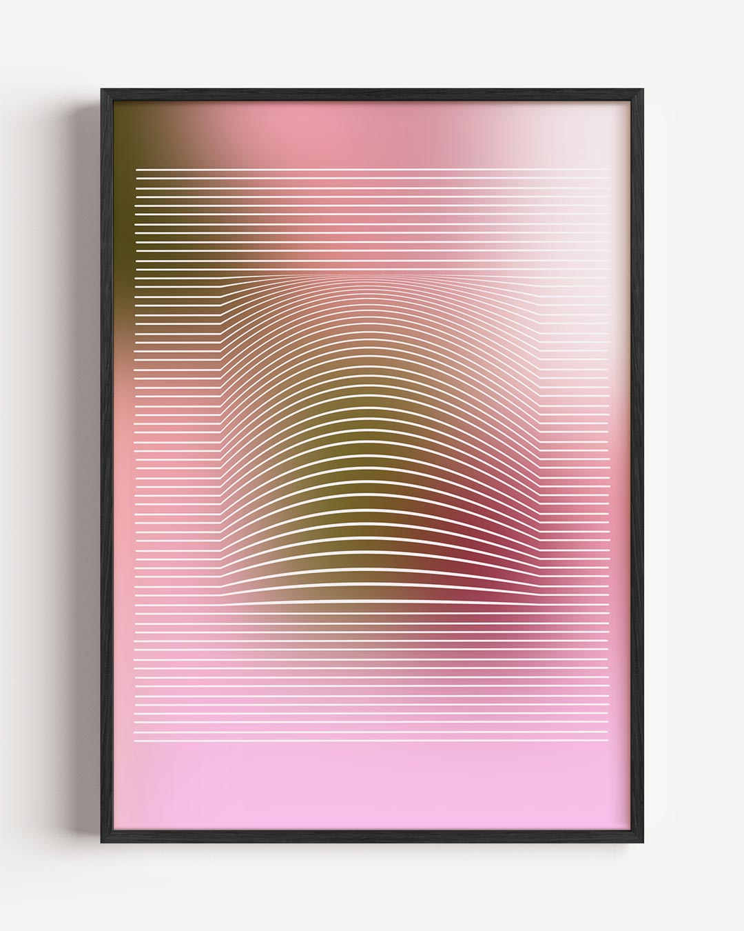Subtiele Kleurenexplosie – kleurrijke abstracte portret poster als wanddecoratie