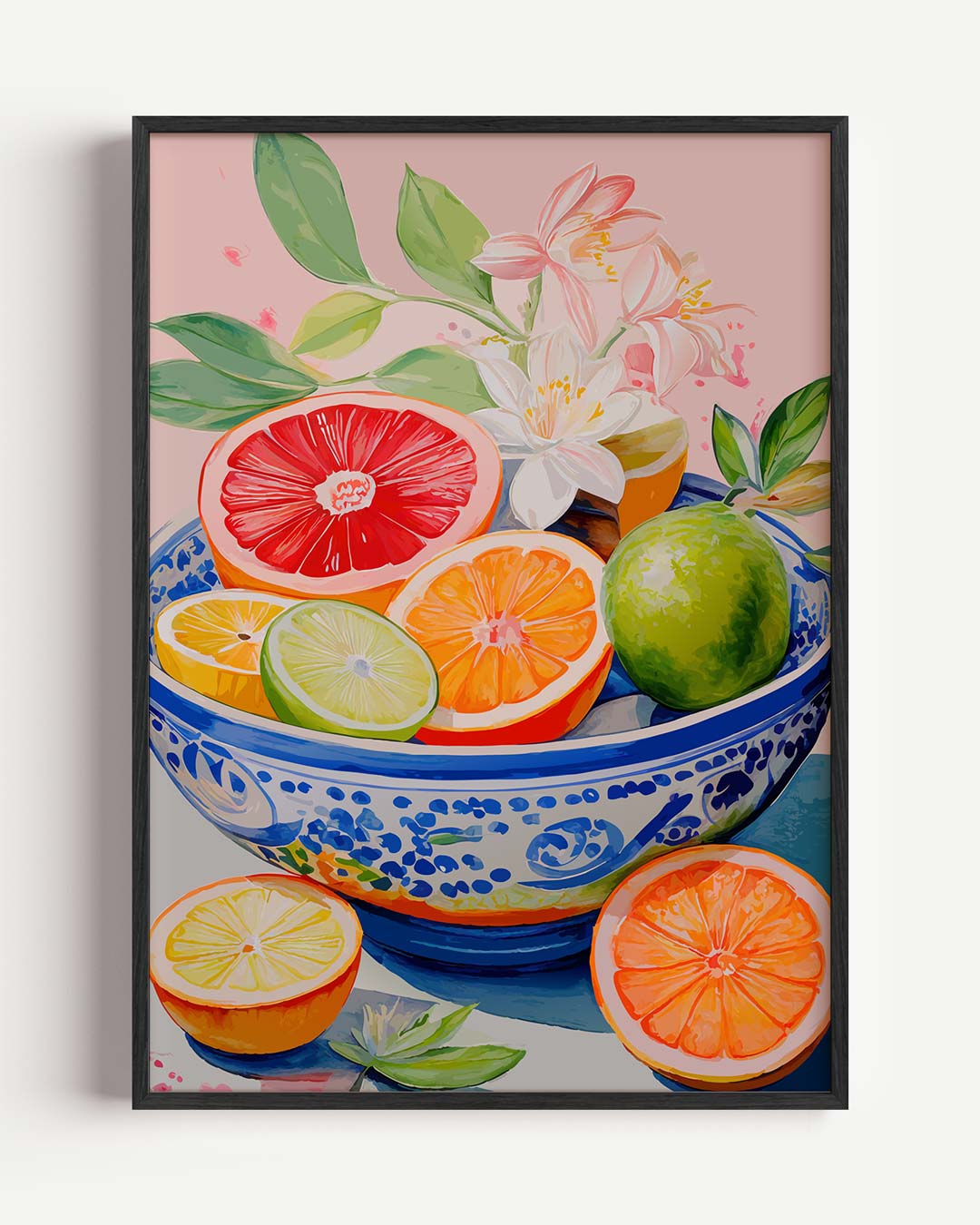 Zomerse Citrusvruchten Kunstposter – keuken portret poster als wanddecoratie