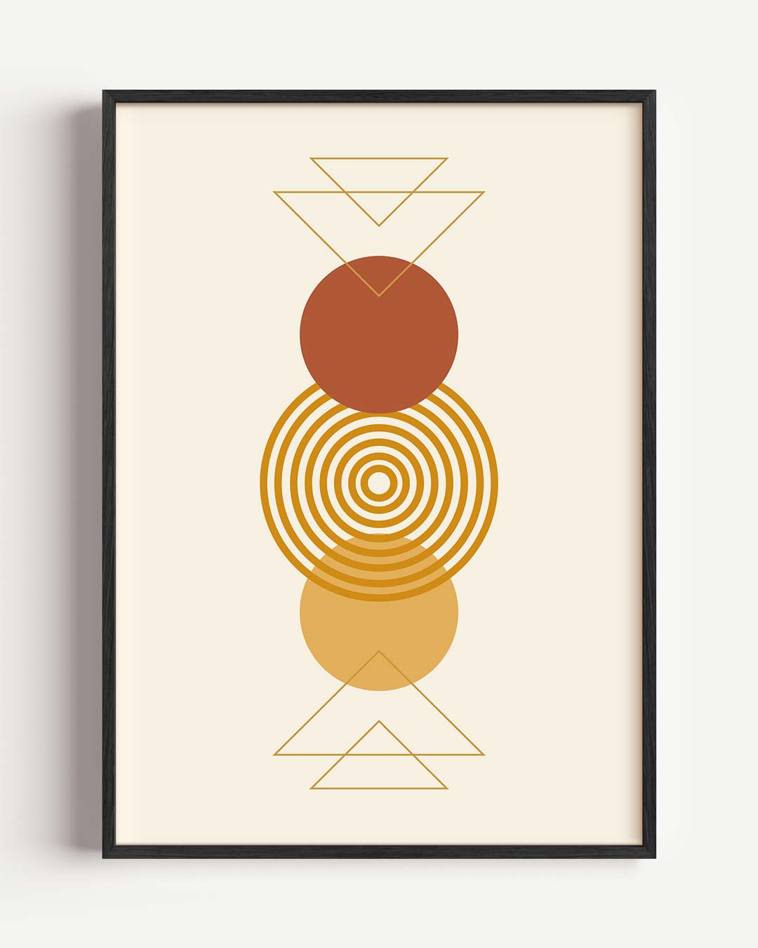 Retro Geometrische Stijl – abstracte portret poster als wanddecoratie
