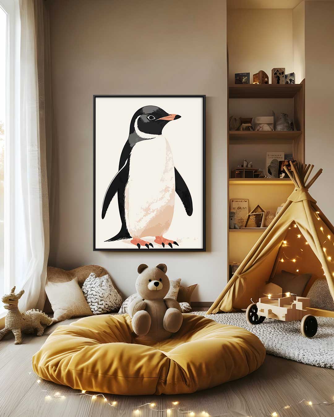 Pinguïn – modern portret kunstwerk van WallArtistic