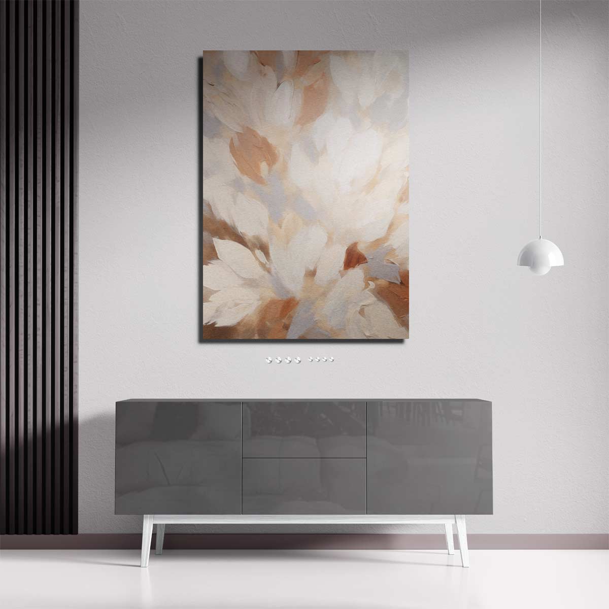 Bloemen in Neutrale Tinten – portret kunstwerk als wanddecoratie, afbeelding 18