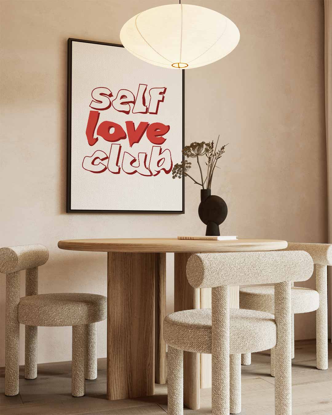 Self Love Club Poster – modern portret kunstwerk van WallArtistic