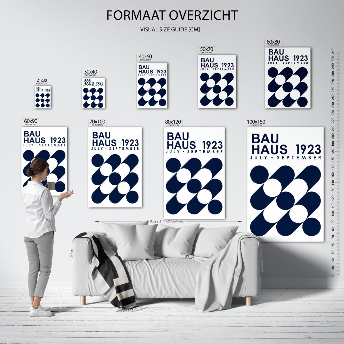 Vormen en vlakken – geometrische poster in Bauhaus-stijl van WallArtistic
