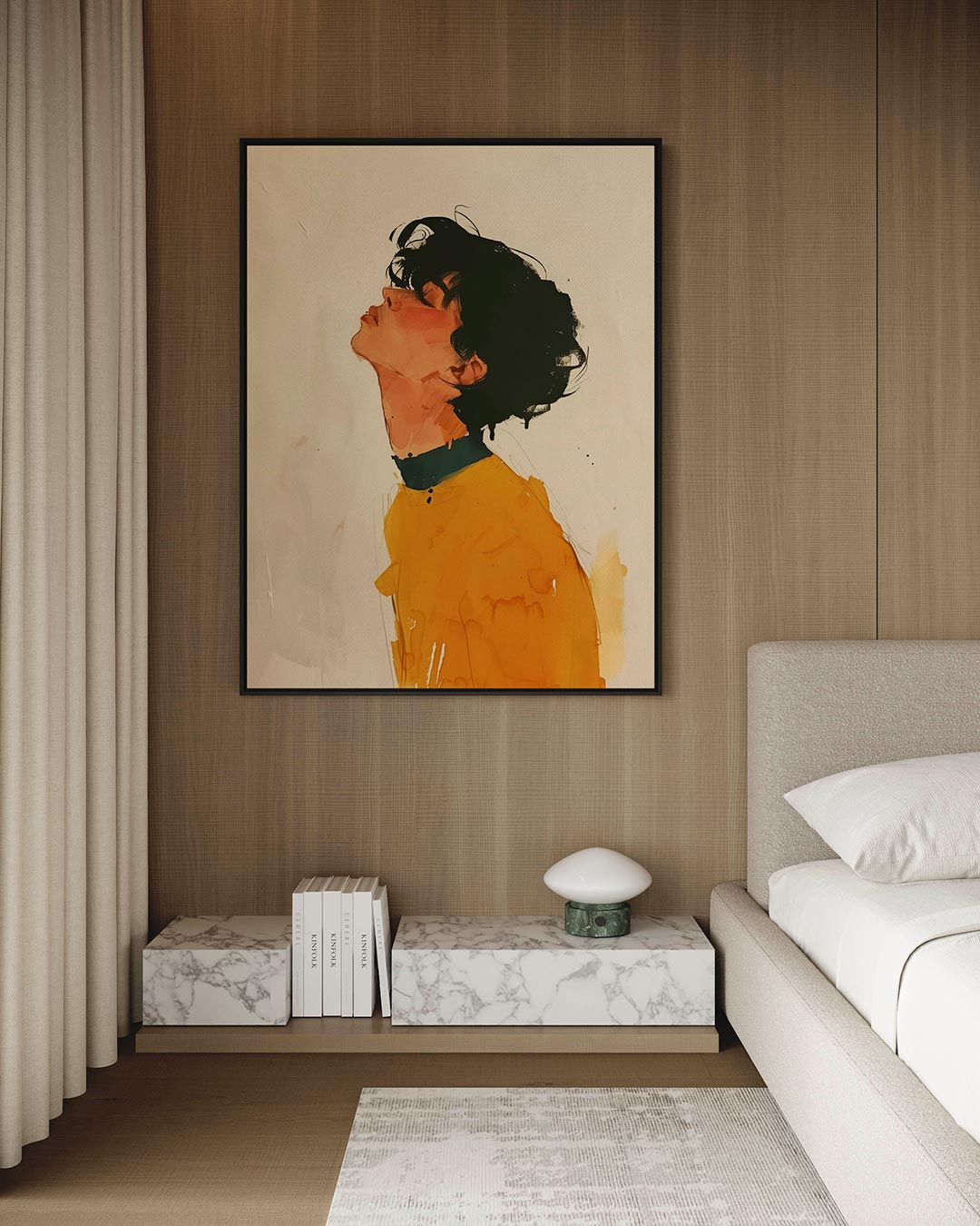 Portret illustratie – staand wanddecoratie kunstwerk