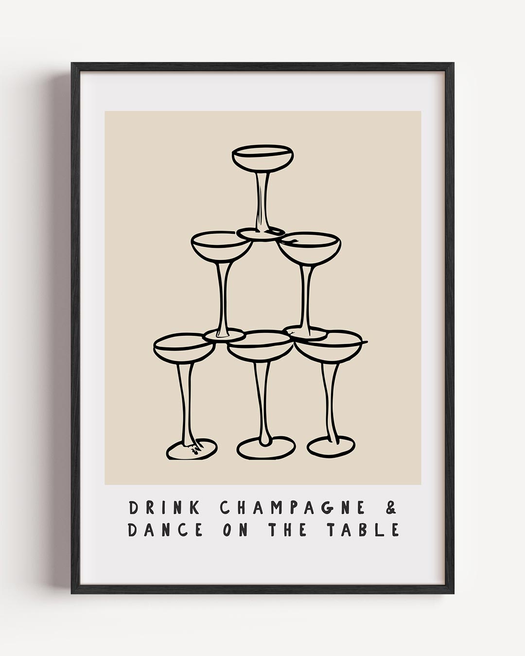 Feestelijke Champagne – keuken portret poster als wanddecoratie
