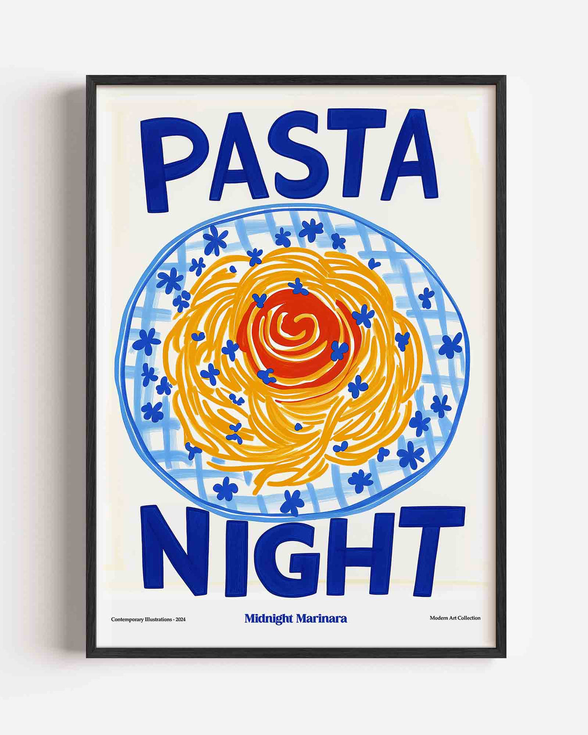 Pasta night – Pop Art en Streetart portret poster als wanddecoratie