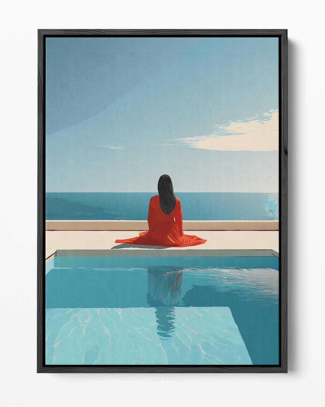 Uitzicht over de Oceaan – portret kunstwerk als wanddecoratie