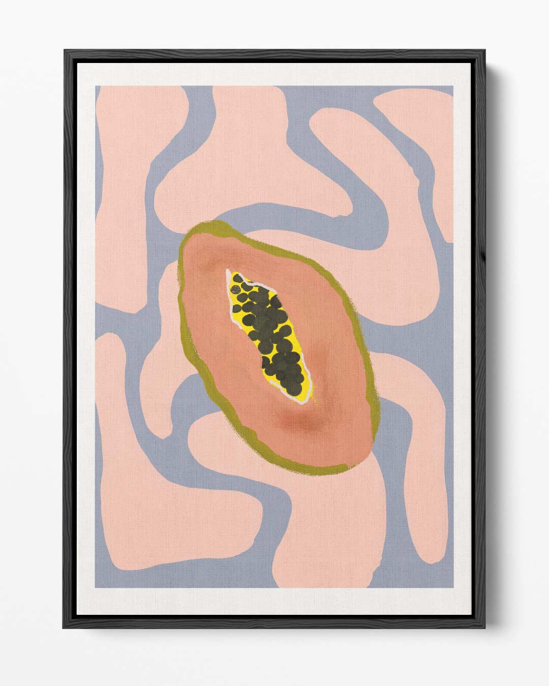 Kleurrijke Papaya Droom – portret kunstwerk als wanddecoratie