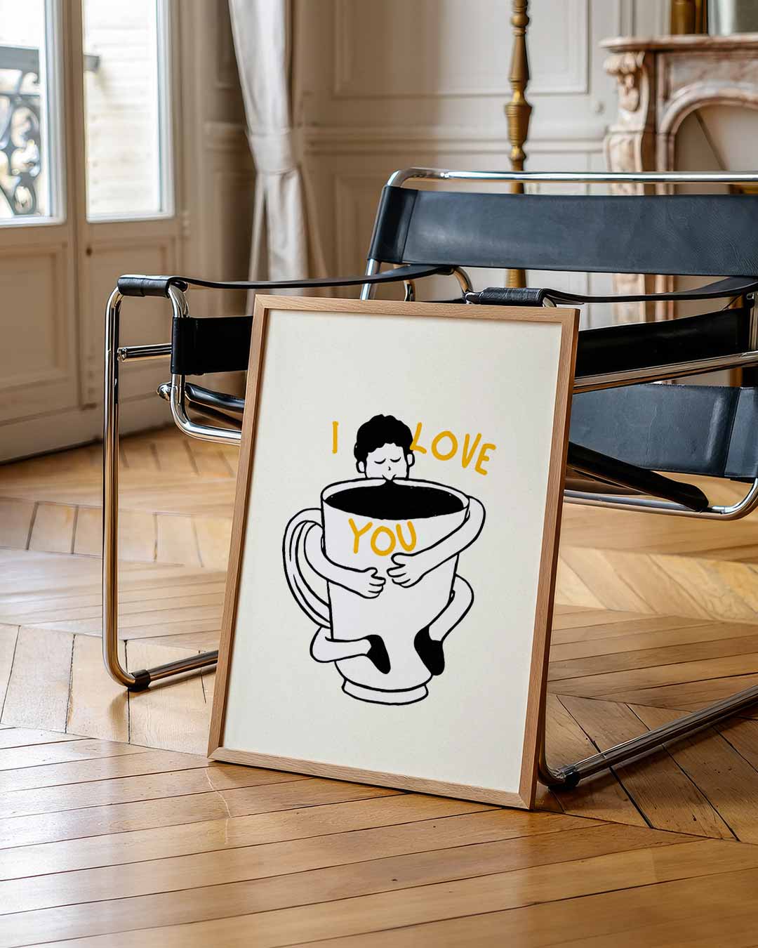 Knuffelige Koffieposter – zomerse wandkunst als portret poster