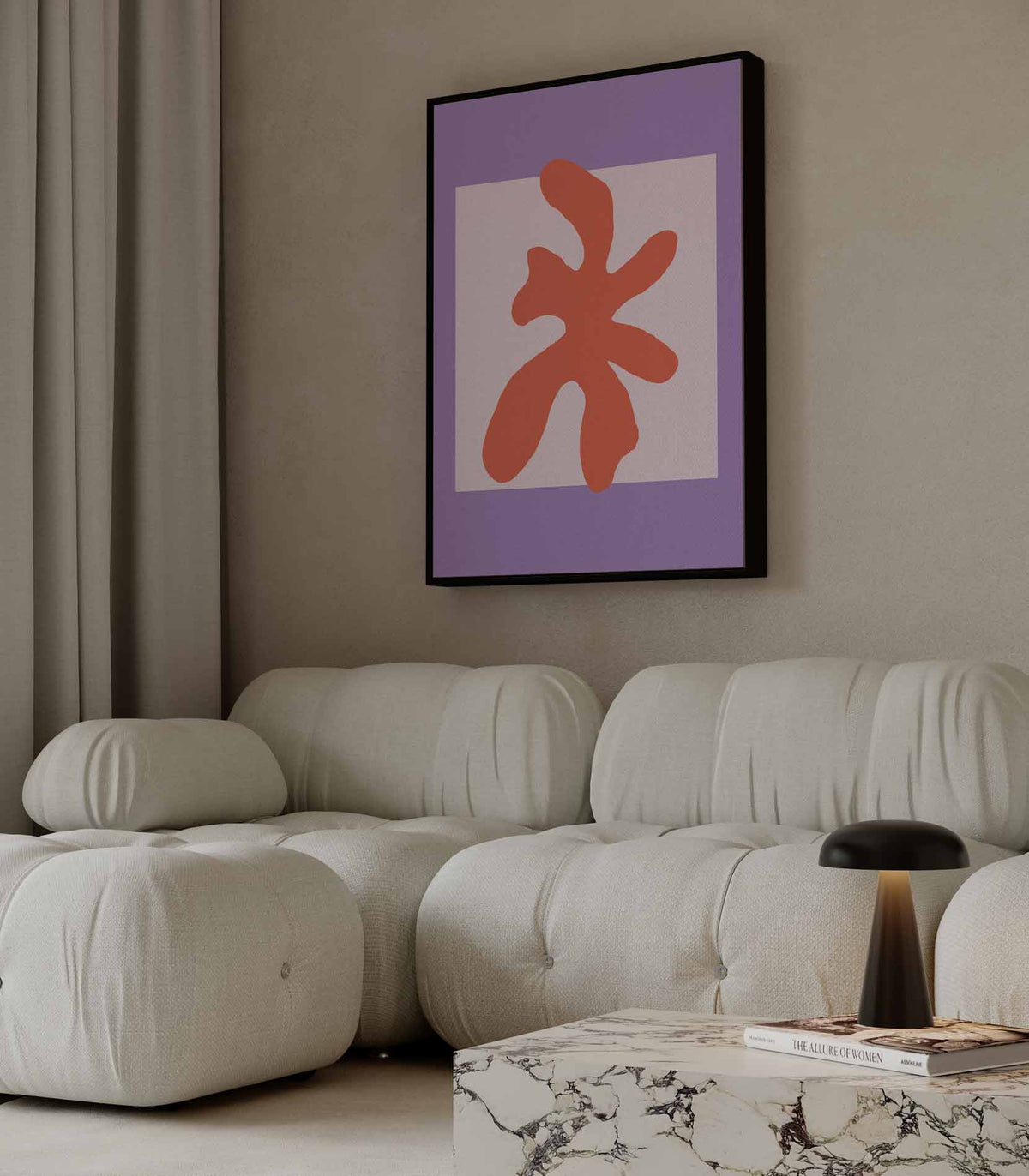 Vrolijk Abstract Design – staande wandkunst voor woonkamer of interieur