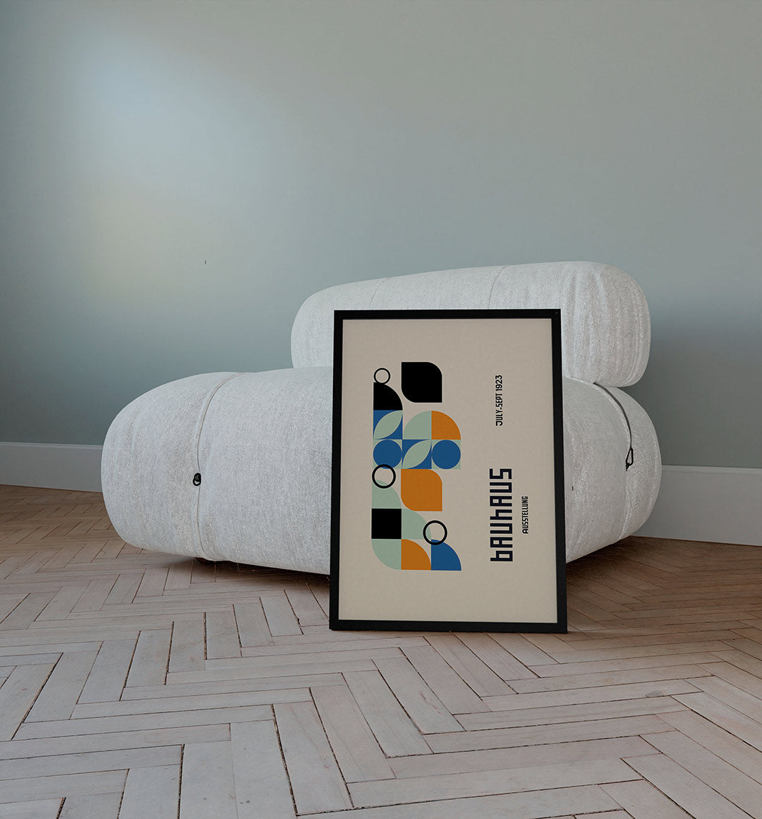 Vormen en vlakken – staande Bauhaus poster voor aan de muur
