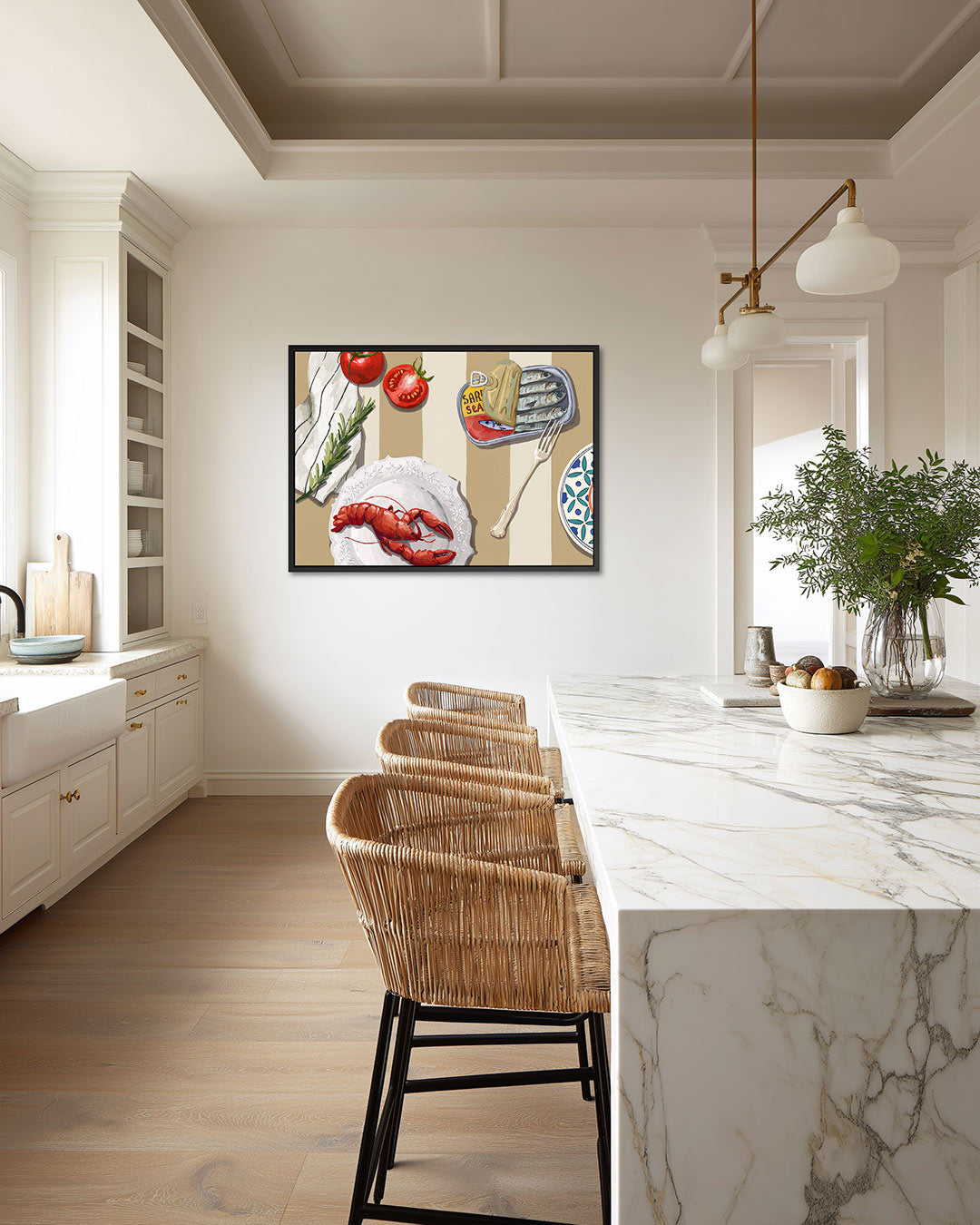 Culinaire tafereel – liggende wanddecoratie