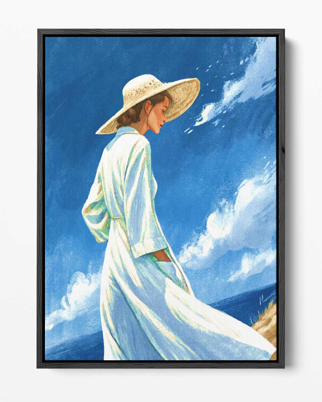 Zomerdroom aan Zee – portret kunstwerk als wanddecoratie