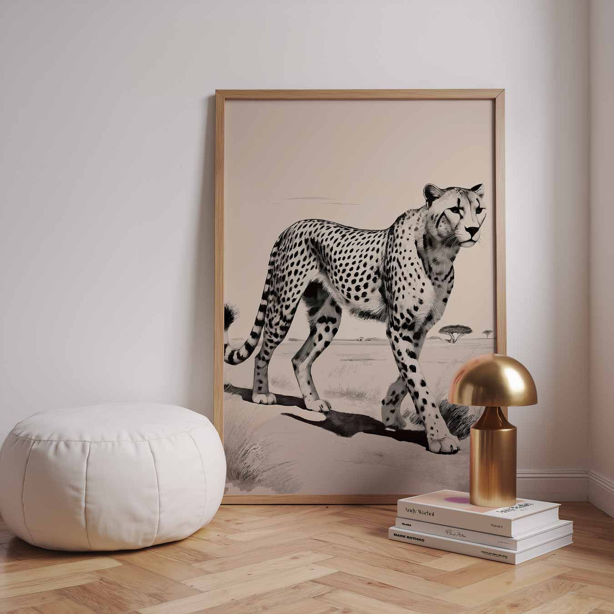 Sierlijke Jachtluipaard – dieren poster in staand formaat