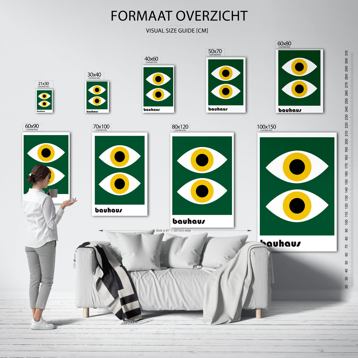  – Bauhaus poster als moderne geometrische wanddecoratie