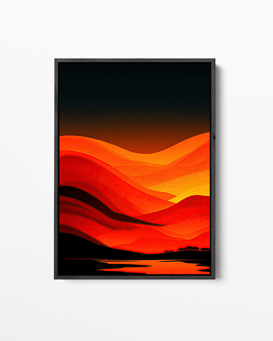 Vloeiende kleurenlandschap – staand wanddecoratie kunstwerk
