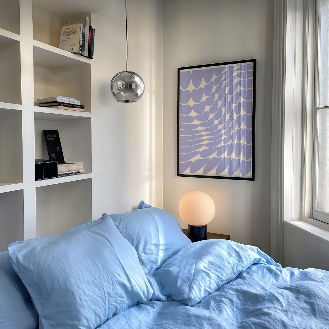 Dromerige Hartjeswand – staande moderne wanddecoratie van WallArtistic