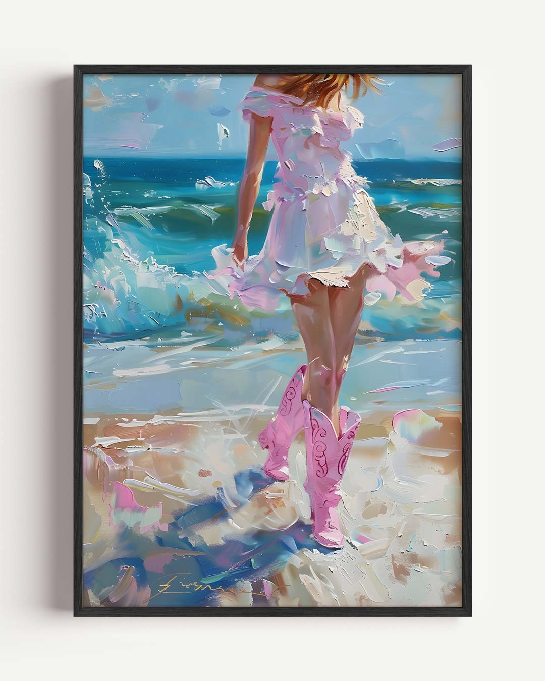 Zomerse Oceaandromen – Popart en Streetart portret poster als wanddecoratie