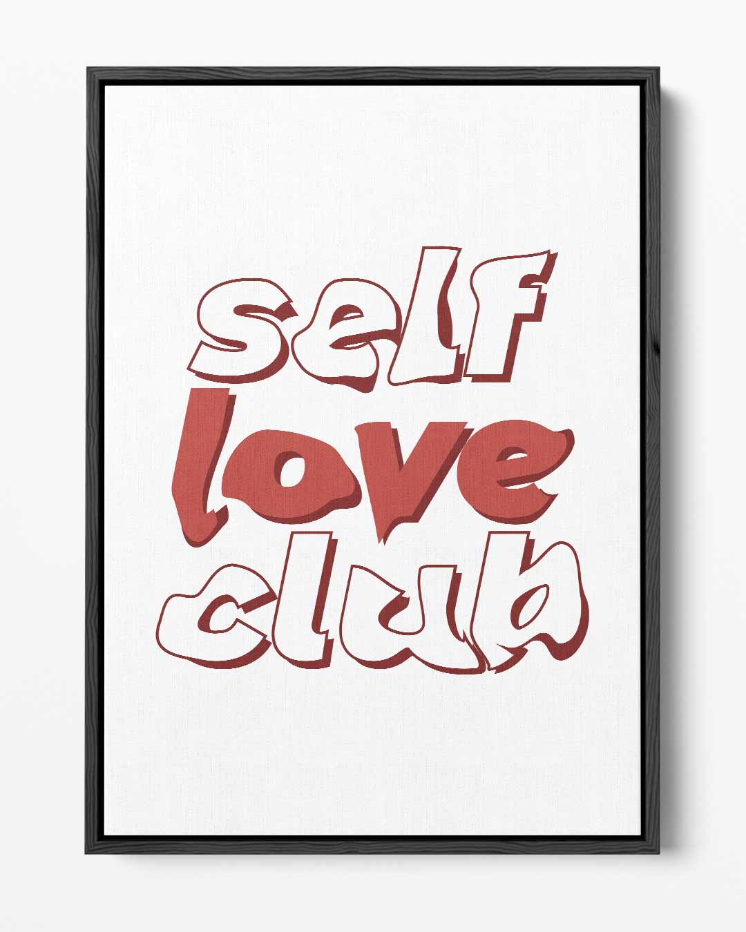 Self Love Club Poster – portret kunstwerk als wanddecoratie