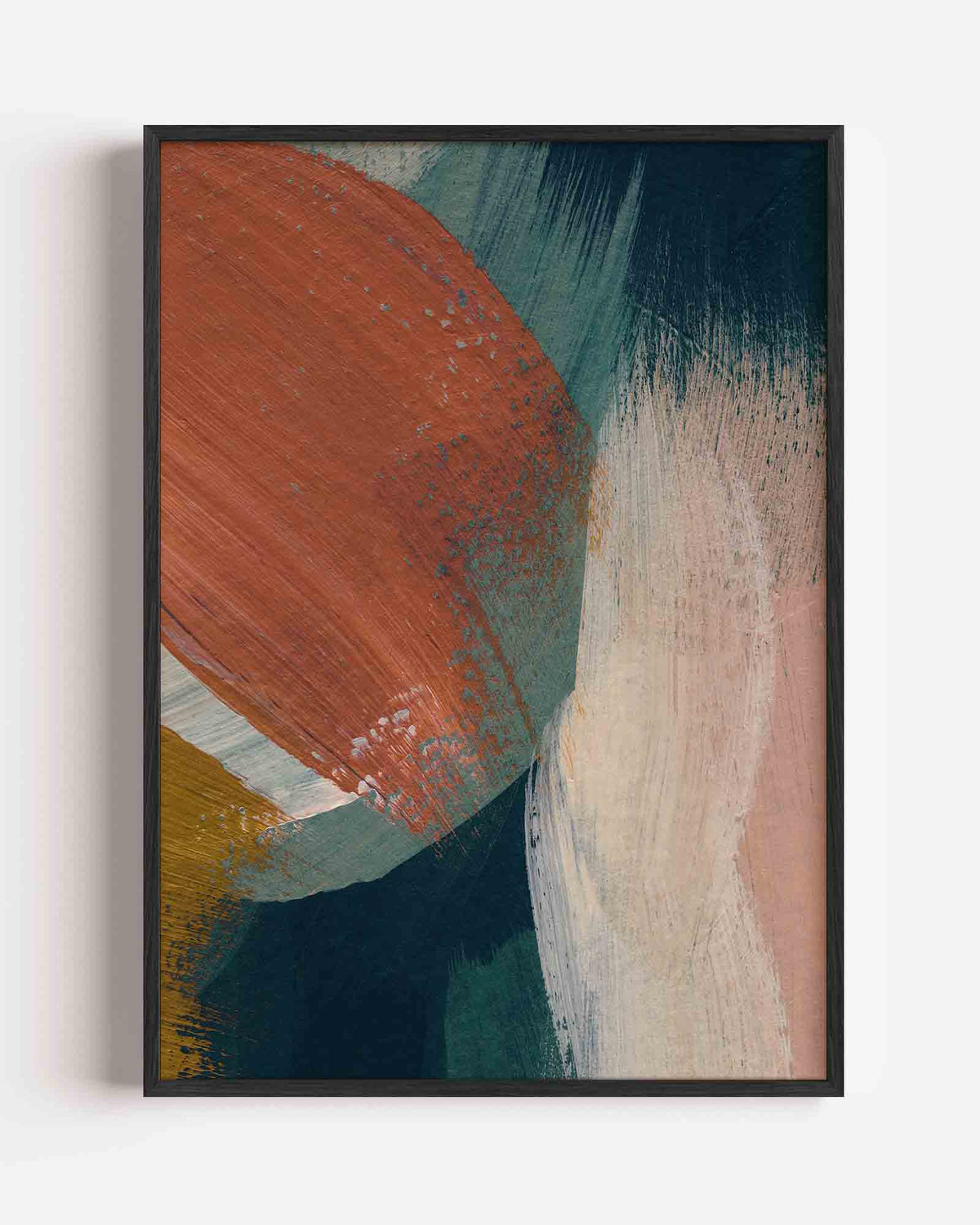 Abstracte penseelstreken – schilderkunst portret poster als wanddecoratie