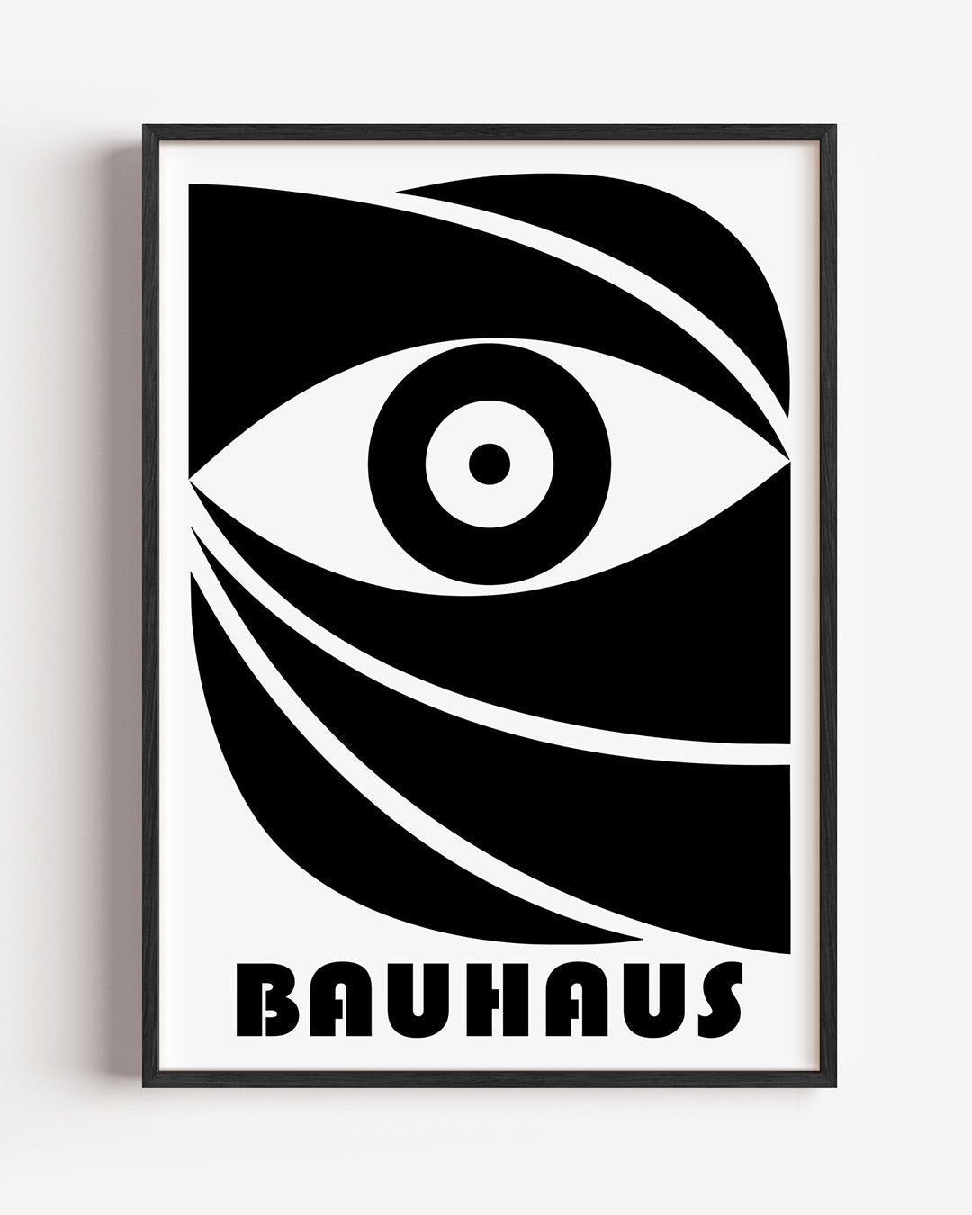 Oogvorm en lijnen – staande Bauhaus poster als wanddecoratie
