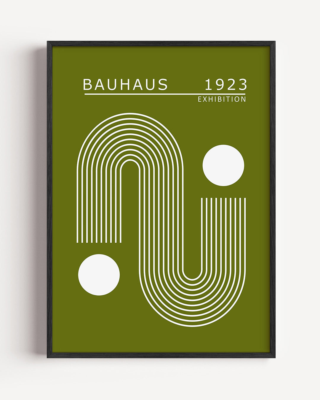 Lijnen en cirkels – staande Bauhaus poster als wanddecoratie